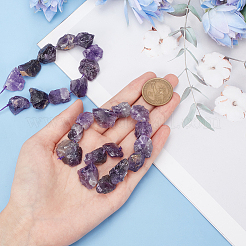 Rough Raw Natural Amethyst Beads Strands&nbsp;G-OC0003-75