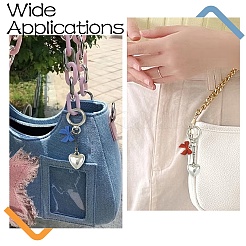 2Pcs Alloy Bowknot with CCB Plastic Heart Pendant Decorations&nbsp;HJEW-YW00425