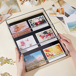 3-Tier Rectangle Wall Mounted Acrylic Baseball Card Display Cases with Magnetic Lid&nbsp;ODIS-WH0331-19B