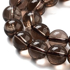 Natural Smoky Quartz Round Beads Strands&nbsp;G-E329-8mm-38A
