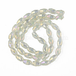 Electroplate Transparent Glass Beads Strands&nbsp;EGLA-N002-35-C03