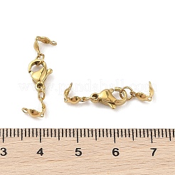 Ion Plating(IP) 304 Stainless Steel Lobster Claw Clasps&nbsp;STAS-A097-03A-G