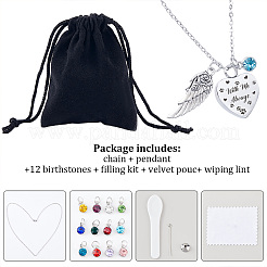 Heart 316 Stainless Steel Pendant Necklaces&nbsp;DIY-WH20065-004