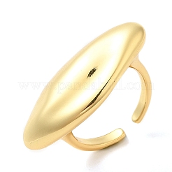Rack Plating Brass Twist Horse Eye Open Cuff Ring for Women&nbsp;RJEW-A016-01G