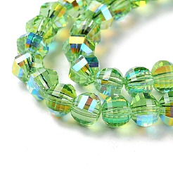 Transparent Electroplate Glass Beads Strands&nbsp;GLAA-Q099-C01-10-1