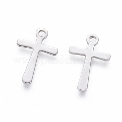 Tarnish Resistant 201 Stainless Steel Tiny Cross Charms&nbsp;STAS-L233-081P