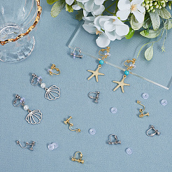 20Pcs 2 Colors 316 Stainless Steel Clip-on Earring Findings&nbsp;STAS-BBC0007-26