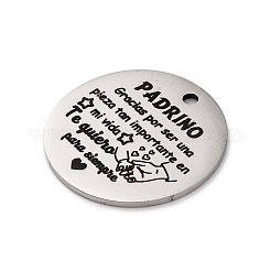 Anti-Tarnish 201 Stainless Steel Pendants&nbsp;STAS-R002-01P-01