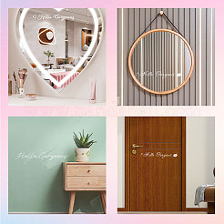 Waterproof Reflective Plastic Mirror Stickers&nbsp;DIY-WH0665-002