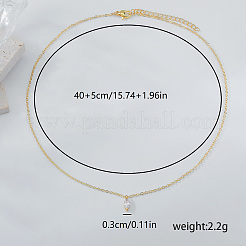 Brass Pave Clear Cubic Zirconia Horse Eye Pendant Necklaces for Women&nbsp;XP9005