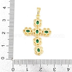 Brass Micro Pave Cubic Zirconia Pendants&nbsp;KK-F938-24F-G