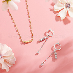 8Pcs 2 Colors 925 Sterling Silver Beads&nbsp;STER-PH0001-65
