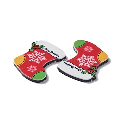 Christmas Style Printed Acrylic Cabochons&nbsp;MACR-O045-01H