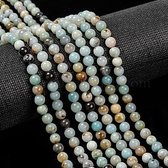 Natural Flower Amazonite Beads Strands&nbsp;Z26N5018