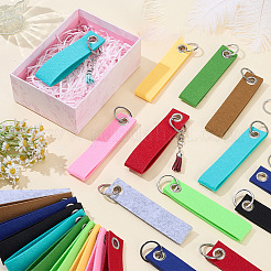 30Pcs 10 Colors Non-Woven Fabric Keychains&nbsp;KEYC-SP0001-65