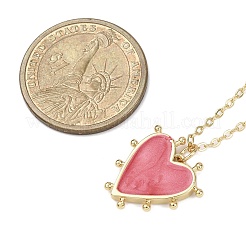 Brass Enamel Pendants Cable Chains Necklace&nbsp;NJEW-JN05514