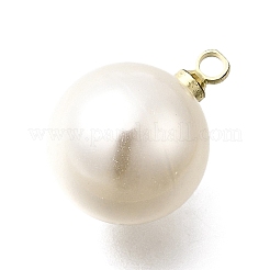 ABS Plastic Imitation Pearl Pendants&nbsp;FIND-H052-01G-01G