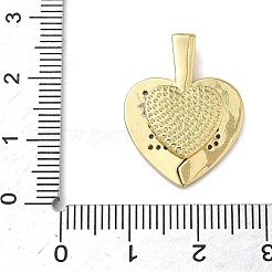 Brass Micro Pave Cubic Zirconia Pendants&nbsp;KK-L257-09G