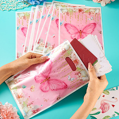 10Pcs Rectangle with Butterfly Pattern Paper Gift Bags&nbsp;CARB-TAC0002-04