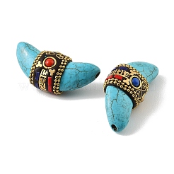 Synthetic Turquoise & Handmade Indonesia Beads&nbsp;GG-CBAAA14-04C