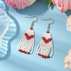 304 Stainless Steel with Glass Dangle Stud Earring&nbsp;EJEW-MZ00179