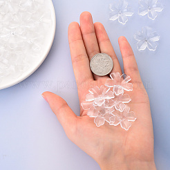 Flower Acrylic Beads&nbsp;TACR-YW0001-17