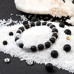 76Pcs Natural Lava Rock Round Beads for DIY Bracelet Making&nbsp;DIY-FS0002-01