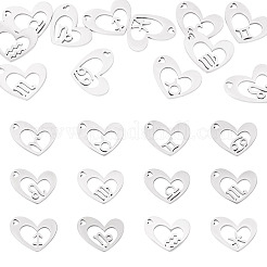 12Pcs 12 Styles 316L Stainless Steel Pendants&nbsp;STAS-TA0003-21P