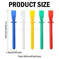 20Pcs 5 Colors Plastic Palette Knives&nbsp;TOOL-YW0001-81