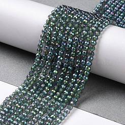 Electroplate Transparent Glass Beads Strands&nbsp;X1-GLAA-H021-01B-FR01
