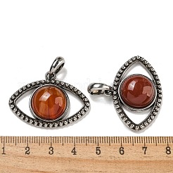Dyed & Heated Natural Red Agate Pendants&nbsp;G-G147-07AS-07