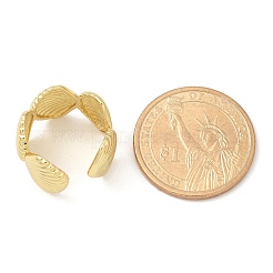 Brass Cuff Finger Rings for Women&nbsp;RJEW-U033-02G