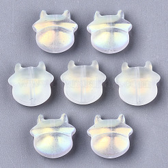 Transparent Spray Painted Glass Beads&nbsp;DGLA-R052-001-C01