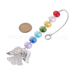 Glass Octagon Beaded Hanging Ornaments&nbsp;HJEW-JM01760-03
