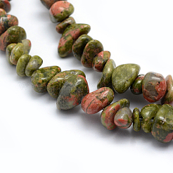 Natural Unakite Beads Strands&nbsp;X-G-P332-33