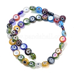 Handmade Evil Eye Lampwork Beads Strands&nbsp;LAMP-G166-04B-03