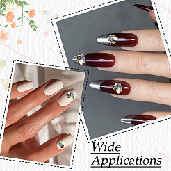 40Pcs Flower Alloy Rhinestone Cabochons&nbsp;MRMJ-CJ0001-28