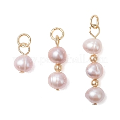 3Pcs 3 Styles Natural Cultured Freshwater Pearl Pendants&nbsp;PALLOY-JF05072