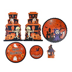 3 Tier Halloween Haunted House Paper Cupcake Stand&nbsp;TH-CBA171D-01B