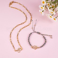 4Pcs 4 Style Brass Micro Pave Clear Cubic Zirconia Links Connectors&nbsp;ZIRC-SZ0002-24