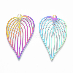 Ion Plating(IP) 201 Stainless Steel Filigree Pendants&nbsp;STAS-T057-08