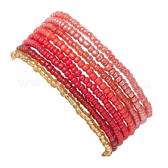 8Pcs Glass Seed Beads Stretch Bracelets for Women&nbsp;BJEW-MZ00268
