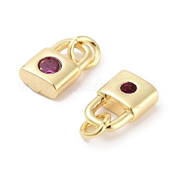Brass Micro Pave Cubic Zirconia Charms&nbsp;KK-C051-13G-01