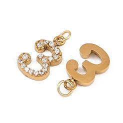 304 Stainless Steel Rhinestone Pendants&nbsp;STAS-N133-03D-G