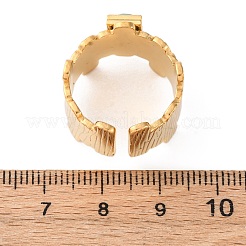 304 Stainless Steel Adjustable Open Cuff Rings&nbsp;RJEW-K294-01G