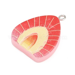 Opaque Resin Imitation Fruit Pendants&nbsp;RE-CBA3138-01E-P
