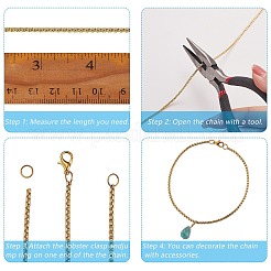 1M Brass Box Chains&nbsp;CHC-SZ0001-52A