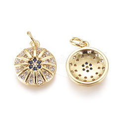 Brass Micro Pave Cubic Zirconia Charms&nbsp;KK-D159-16G