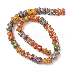Painted Glass Beads Strands&nbsp;GLAA-B037-01