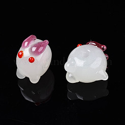 Handmade Bumpy Lampwork Beads Strands&nbsp;LAMP-T017-01A
